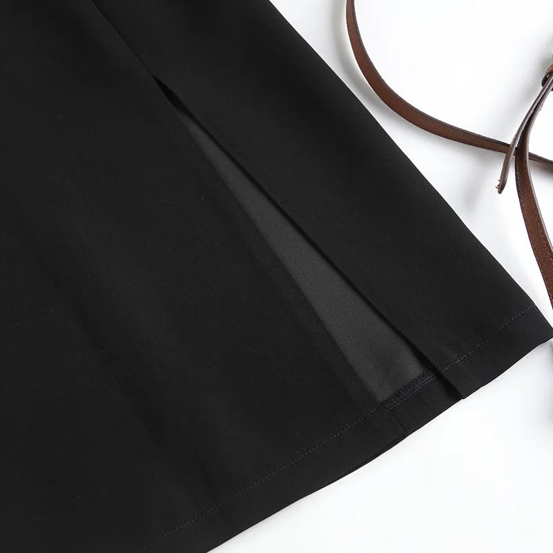 ZUZK Slit Hem Bodycon Skirt Women Elegant  High Waist Slim Skirt Spring Autumn Office Lady Mid-long Work Pencil Skirt