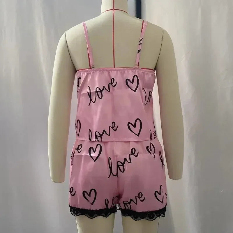 Print Pajama Short Set