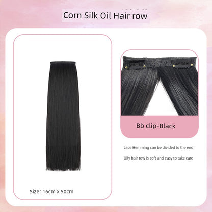 Han Dynasty Micro Oil Hair Pack Wig Set Additional Hair Volume Ancient Costume Style Winding Ring Vertical Ring Modeling Makeup Artist Special Straight Hair Piece