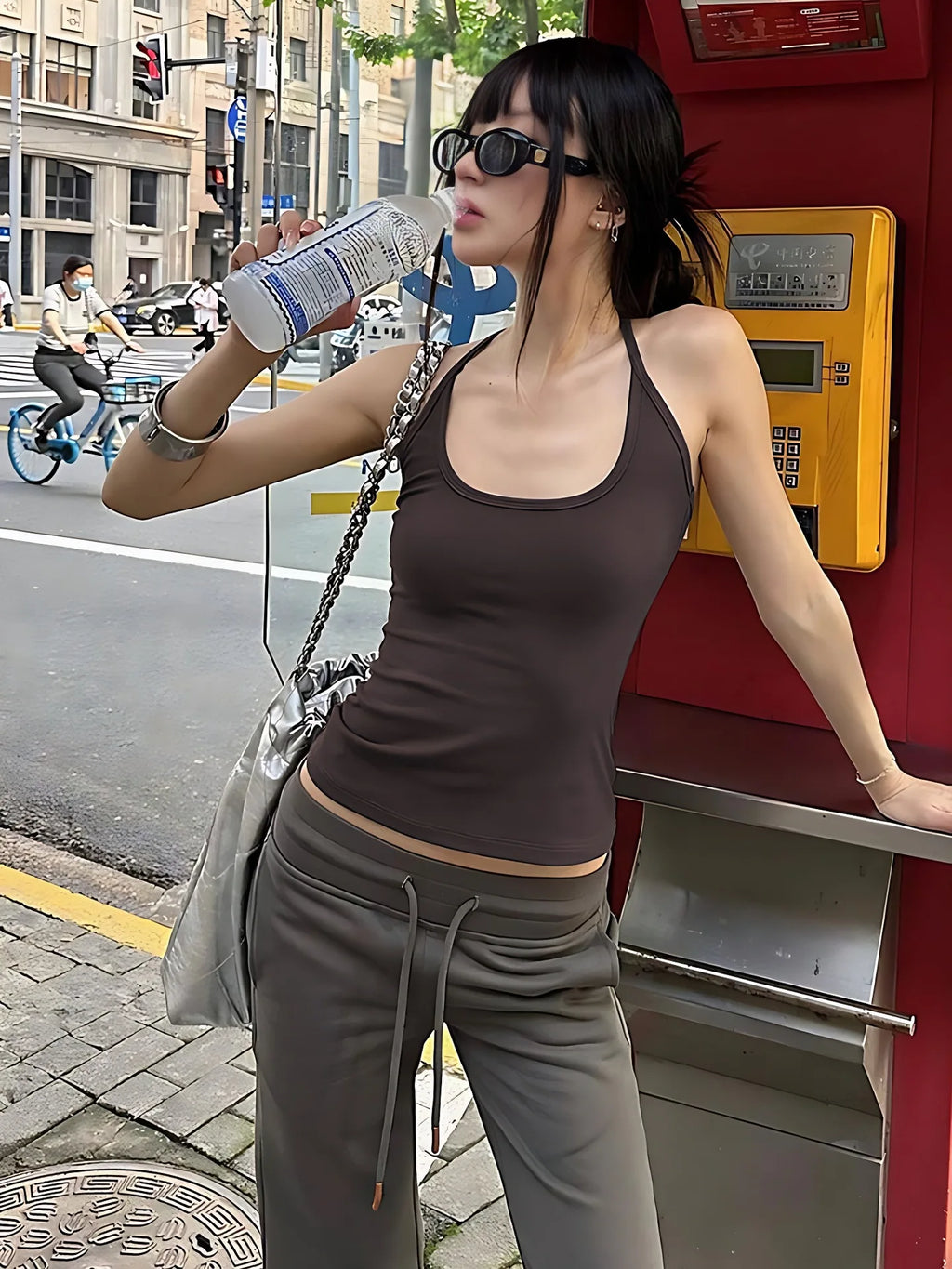 Square Collar Tank Top Spaghetti Strap Crop Top Women Edgy Clothes Y2k Accessories Sleeveless Camison Verano Sexy Top Streetwear