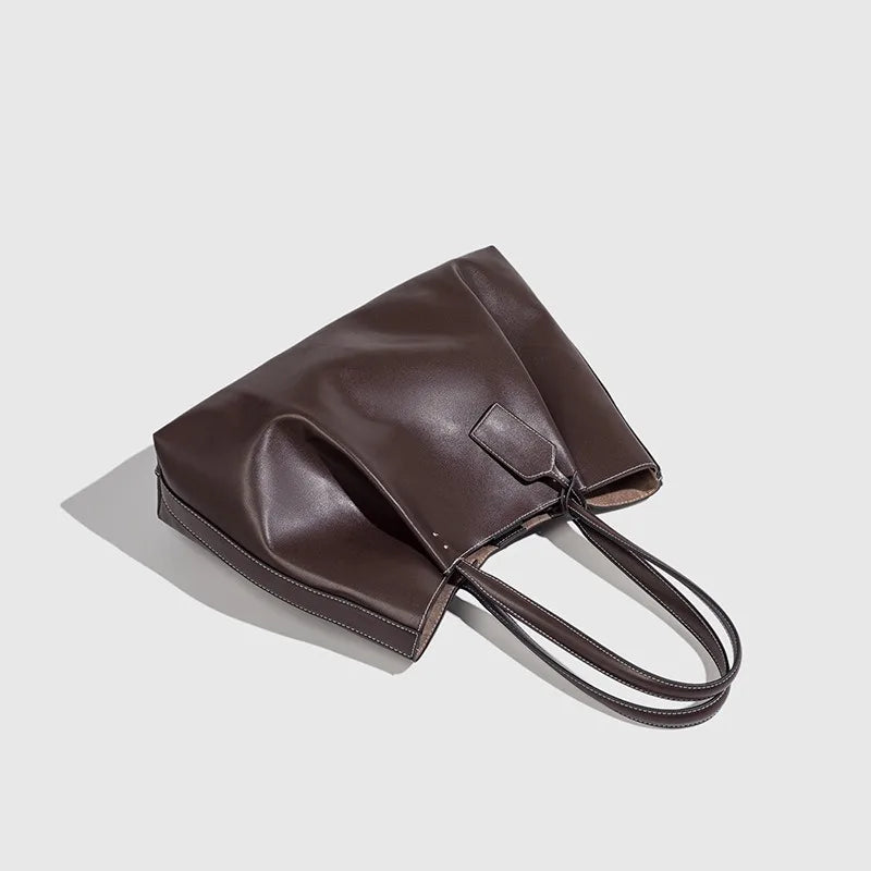 Tote Meal Bag PU Leather Large Capacity Designer Shoulder Bag 2026 New High Quality Crossbody Bags Versatile Practical