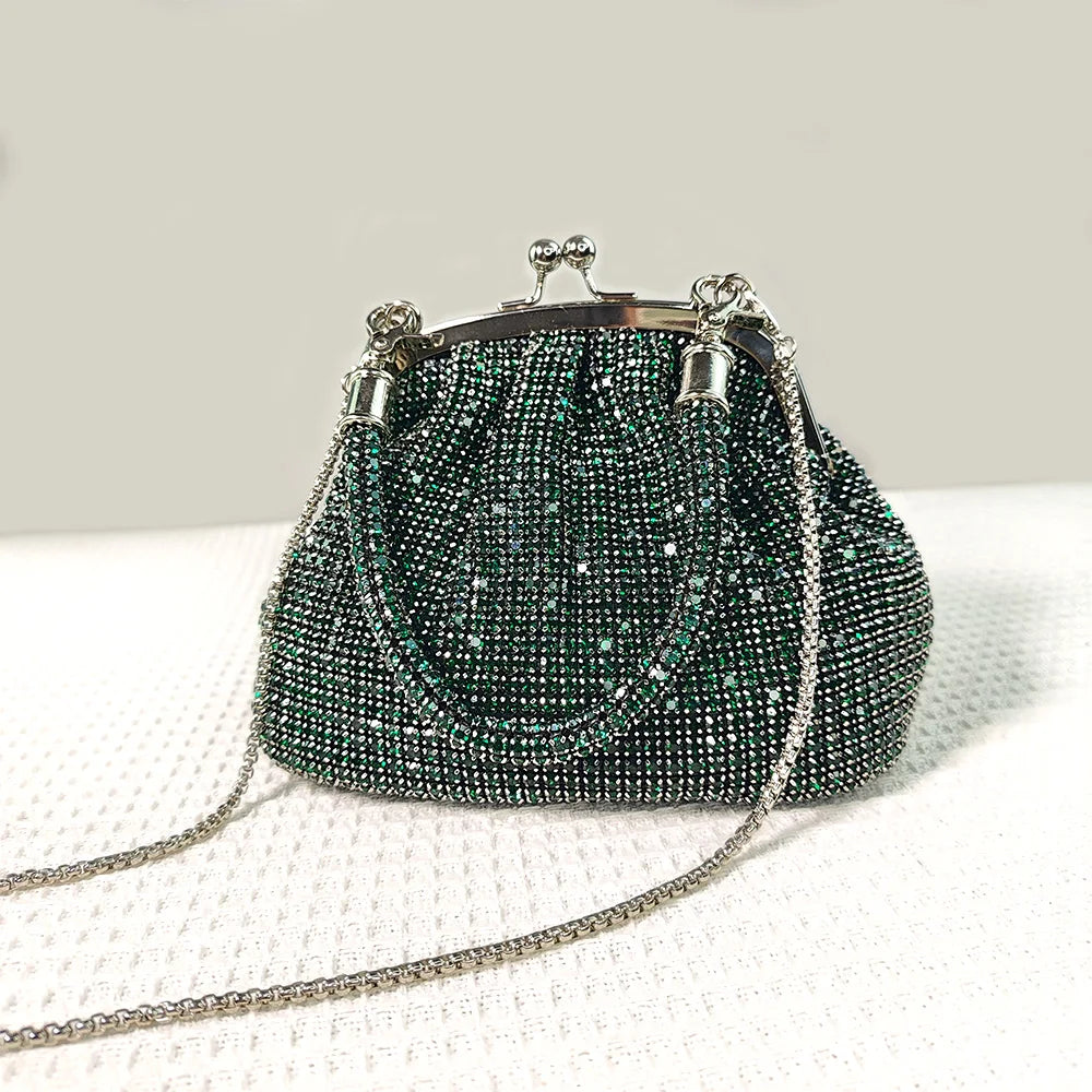 JIOMAY Women's Shiny Rhinestone Purse for Wedding Silver Clutch Bag evening Bag Luxury Clutch Bag Luxury Bags Designers Handbags