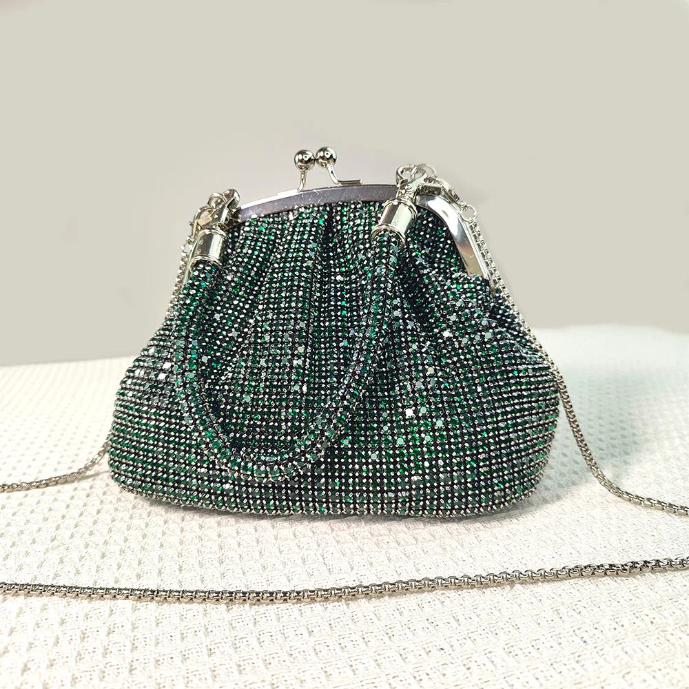 JIOMAY Women's Shiny Rhinestone Purse for Wedding Silver Clutch Bag evening Bag Luxury Clutch Bag Luxury Bags Designers Handbags