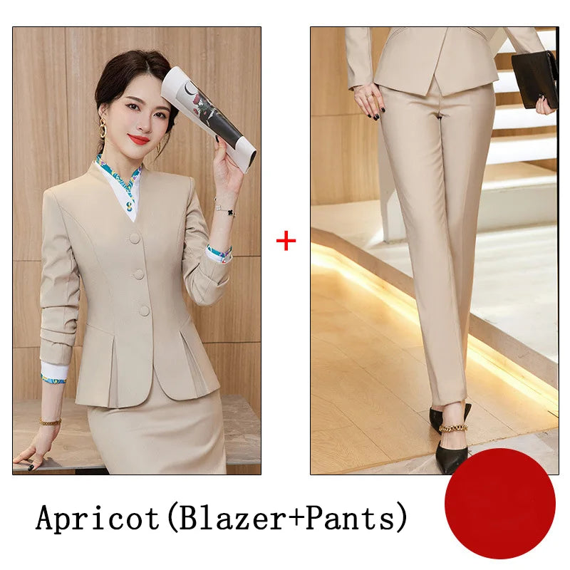 Women Business Skirt Suits Spring Formal Uniform Styles Blazers Feminino for Women Professional Office Work Wear Outfits Set