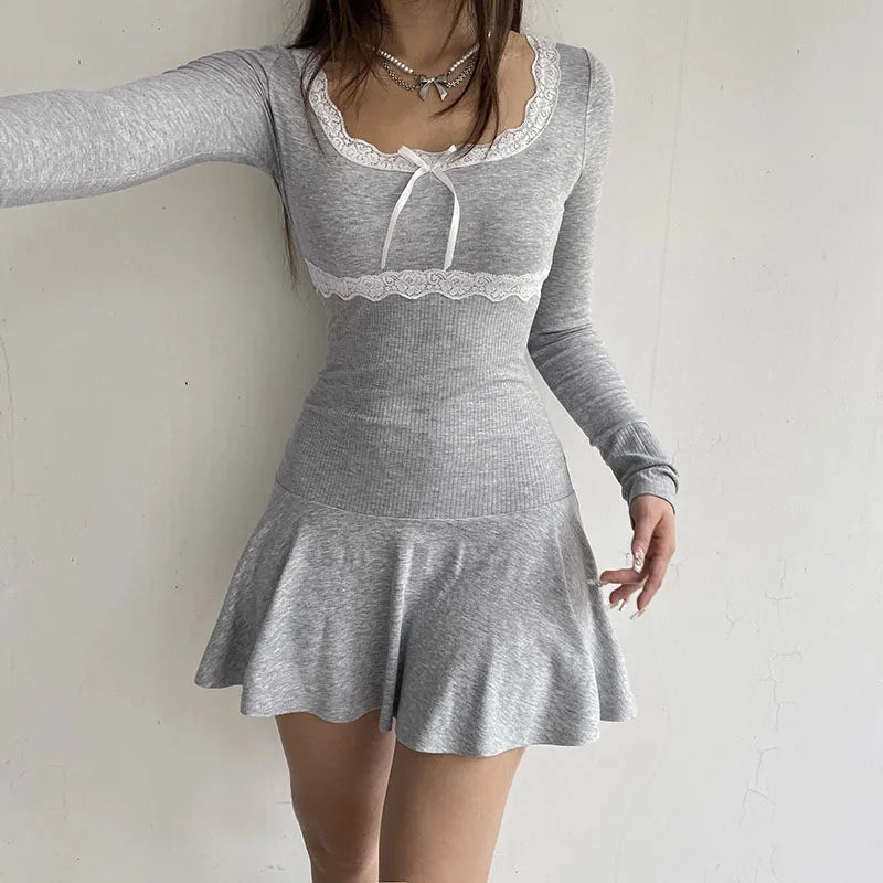 The Lace Patchwork Minidress