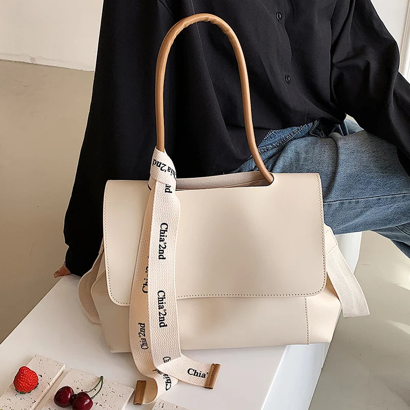 Tote Bag for Women 2024 PU Leather Purse and Handbag Lady Fashion Casual Solid Color Large Capacity Shoulder Bag