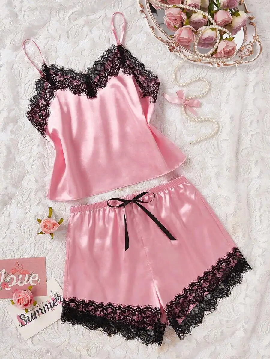 Bowknot Pyjamas Shorts Set