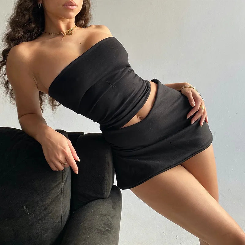 Women Skirt Fashion High Waisted Short Pencil Skirts All Match Female Summer Sexy Girl Tight Hip Wrap Mini Skirts&top Outfit Y2K