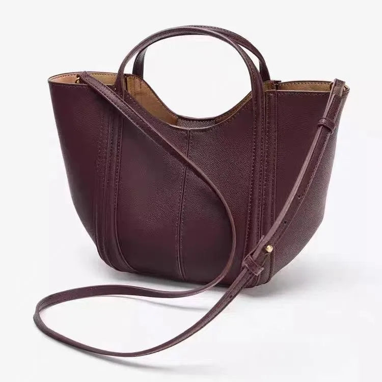 Luxury Quilting Basket Bags for Women Handbags PU Leather Bucket Bag Fashion Designer Shoulder Crossbody Bag Female Purses NEW