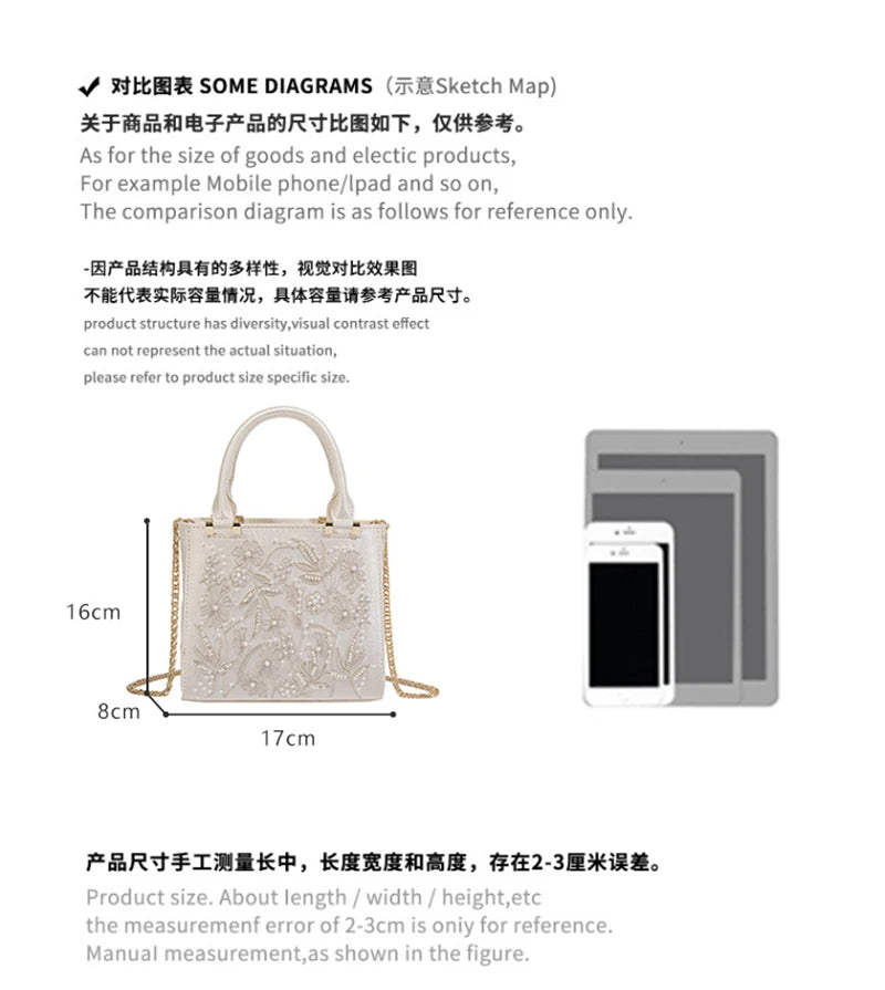 NEW Embroidered Shoulder Bag Elegant Handbag Retro Small Square Bag Wedding Party Luxury Designer Women Evening Clutch