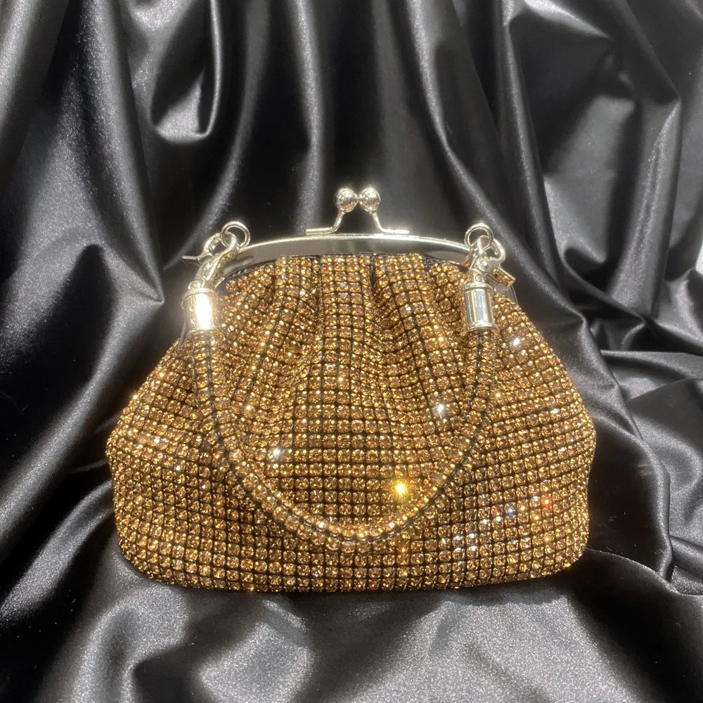 JIOMAY Women's Shiny Rhinestone Purse for Wedding Silver Clutch Bag evening Bag Luxury Clutch Bag Luxury Bags Designers Handbags