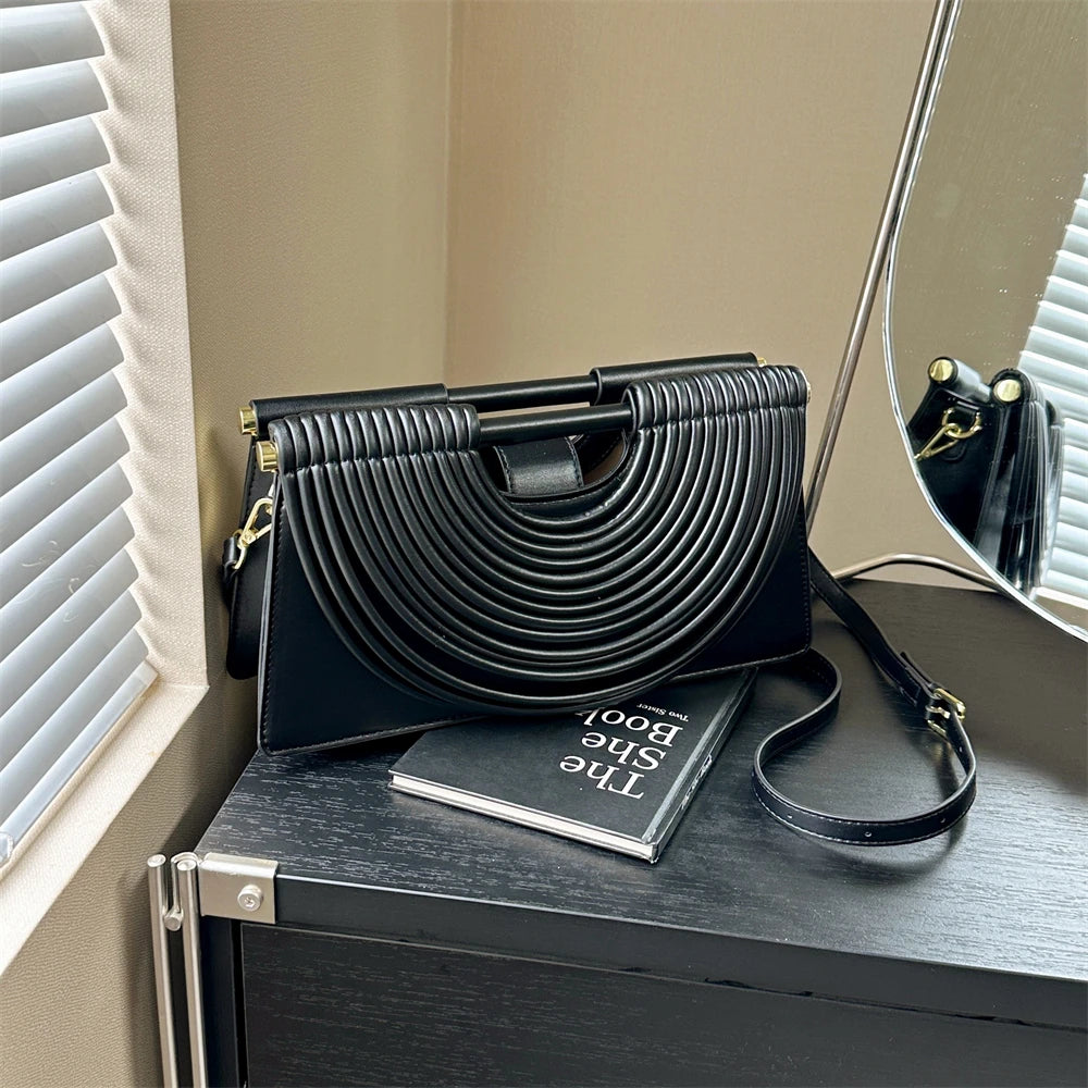 Branded Luxury Evening Clutch Purse For Women Noodles Design Golden Crossbody Bag For Wedding Dinner Party Designer Handbag 2025