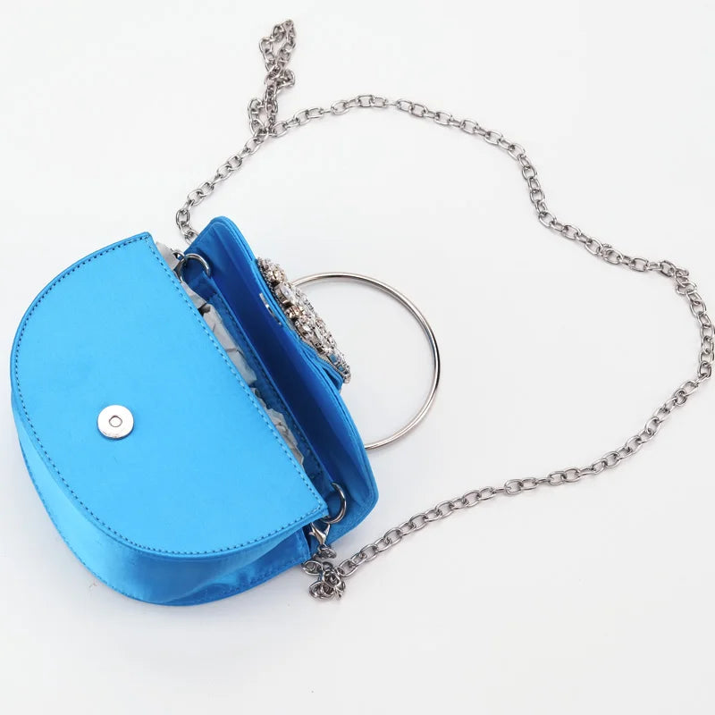 Women Luxury Evening Bags Shiny Rhinestone Clutch Money Purses Fashion Shoulder Bag Handbag Wedding Party Dinner Bag