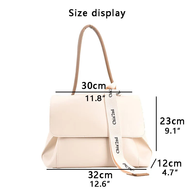 Tote Bag for Women 2024 PU Leather Purse and Handbag Lady Fashion Casual Solid Color Large Capacity Shoulder Bag