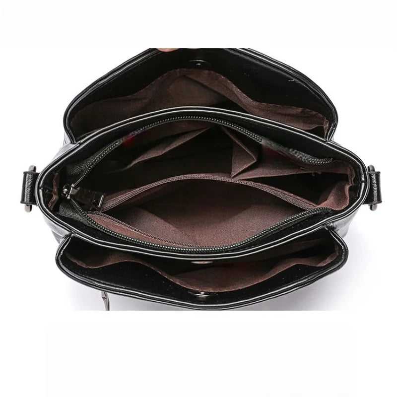 Pu crossbody bag with multi-pocket design, fashionable and versatile, suitable for daily outings as a shoulder bag