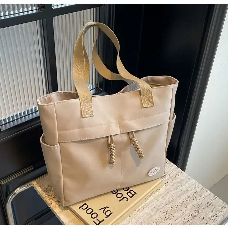 Tote Bags Japanese City Tote Bag Large Fashion College Female Shoulder University Designer Oxford Women Shopping Korean Popular