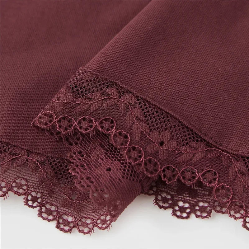 Women's Spring Lace Trim Tee Shirt Blouses Fashion Long Sleeve Square Neck Slim Trendy Party T-shirt Y2K Streetwear