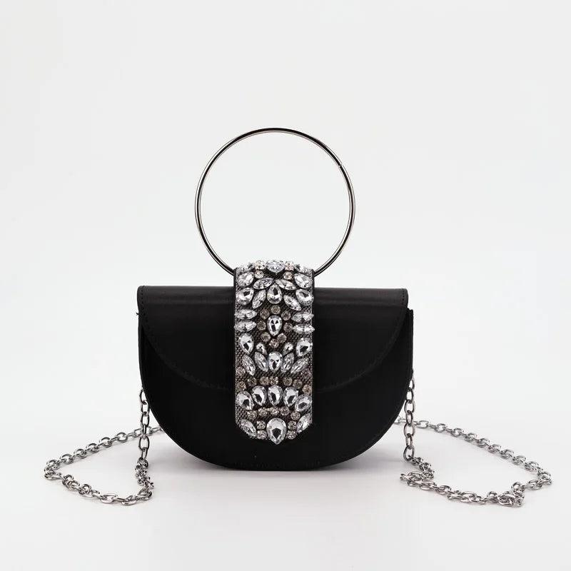 Women Luxury Evening Bags Shiny Rhinestone Clutch Money Purses Fashion Shoulder Bag Handbag Wedding Party Dinner Bag