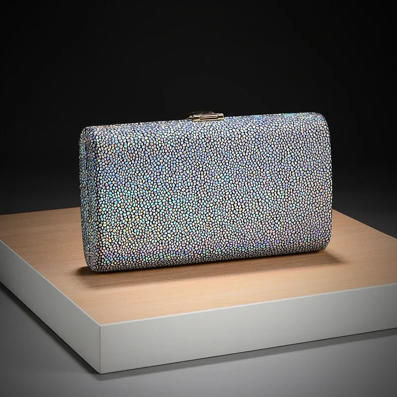 Fashionable Wedding Party Clutch Bag for Women Ladies Small Square Handbag Long Evening Dress Bag Simple Elegant Design