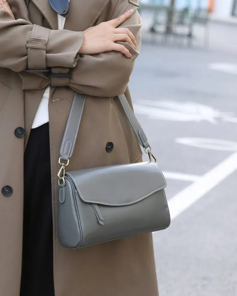 Women's Genuine Leather Shoulder & Crossbody Bag Minimalist Design for Office, Dinner & Weekend Outings Durable Everyday Handbag
