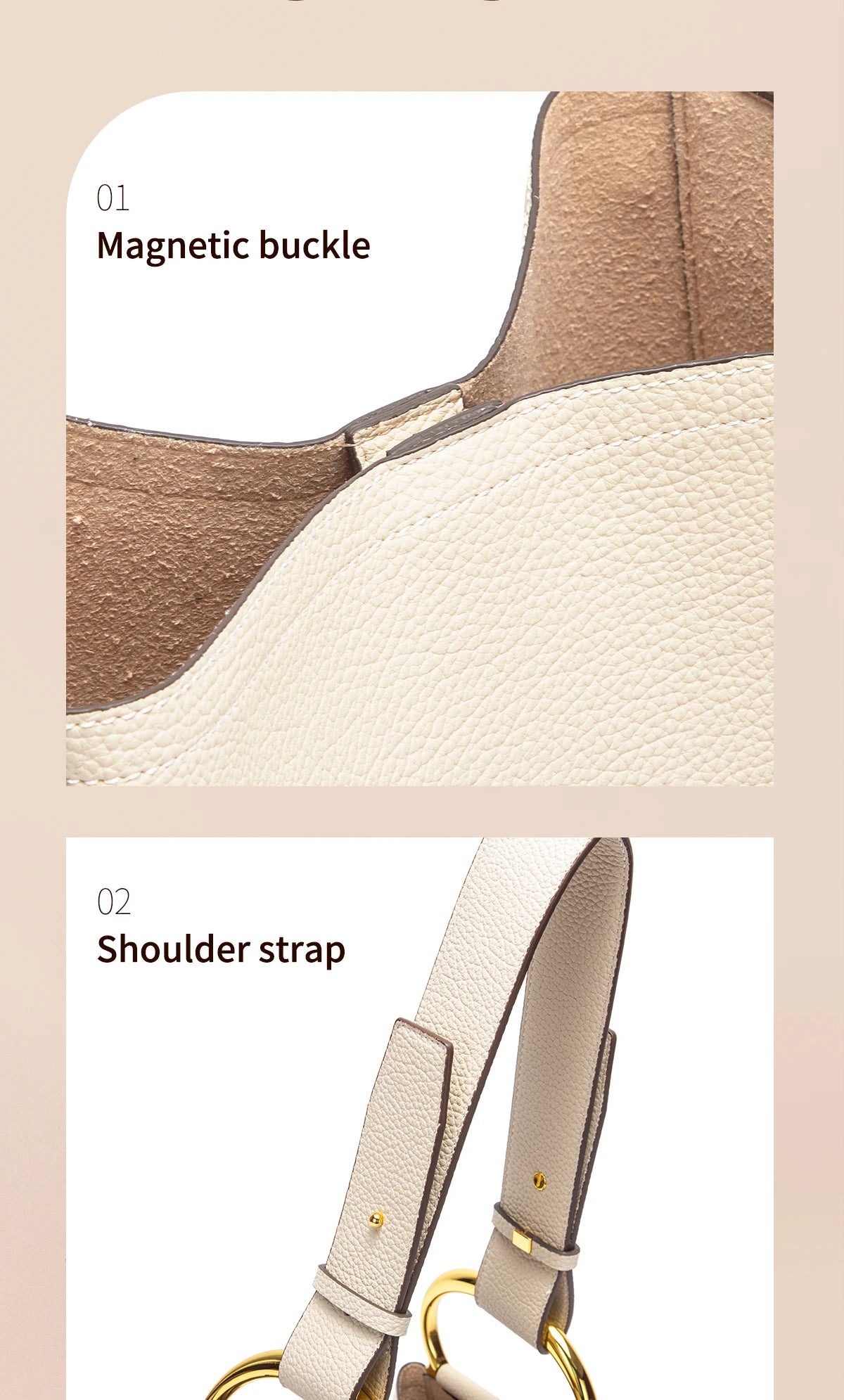 Women's Tote Bag Autumn High Quality Simple Beige Texture Women's Business Commuter Shoulder Bag