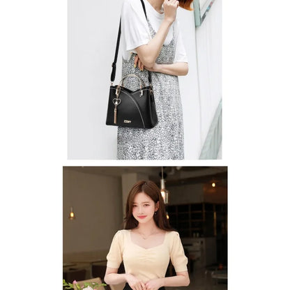 Fashionable handbag Korean color-blocking large capacity women's bag fashionable one-shoulder crossbody bag bucket bag