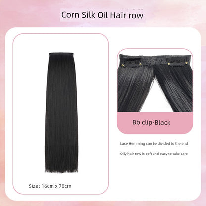 Han Dynasty Micro Oil Hair Pack Wig Set Additional Hair Volume Ancient Costume Style Winding Ring Vertical Ring Modeling Makeup Artist Special Straight Hair Piece