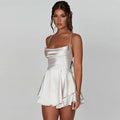The Crisscross Satin Dress