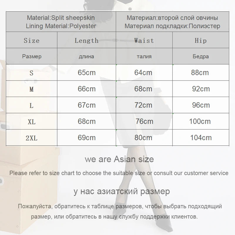 Real Leather Bodycon Skirts Women Spring High Waist Slim Midi-length Ladies Sexy Front Split Black Brown Split Sheepskin Skirts