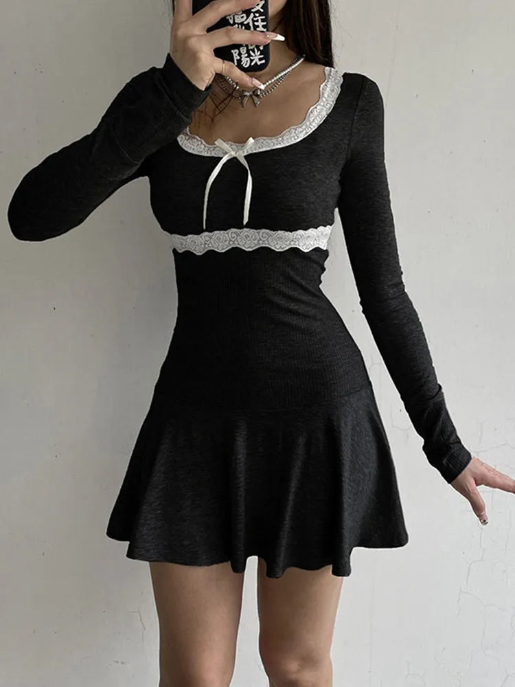 The Lace Patchwork Minidress