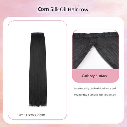 Han Dynasty Micro Oil Hair Pack Wig Set Additional Hair Volume Ancient Costume Style Winding Ring Vertical Ring Modeling Makeup Artist Special Straight Hair Piece
