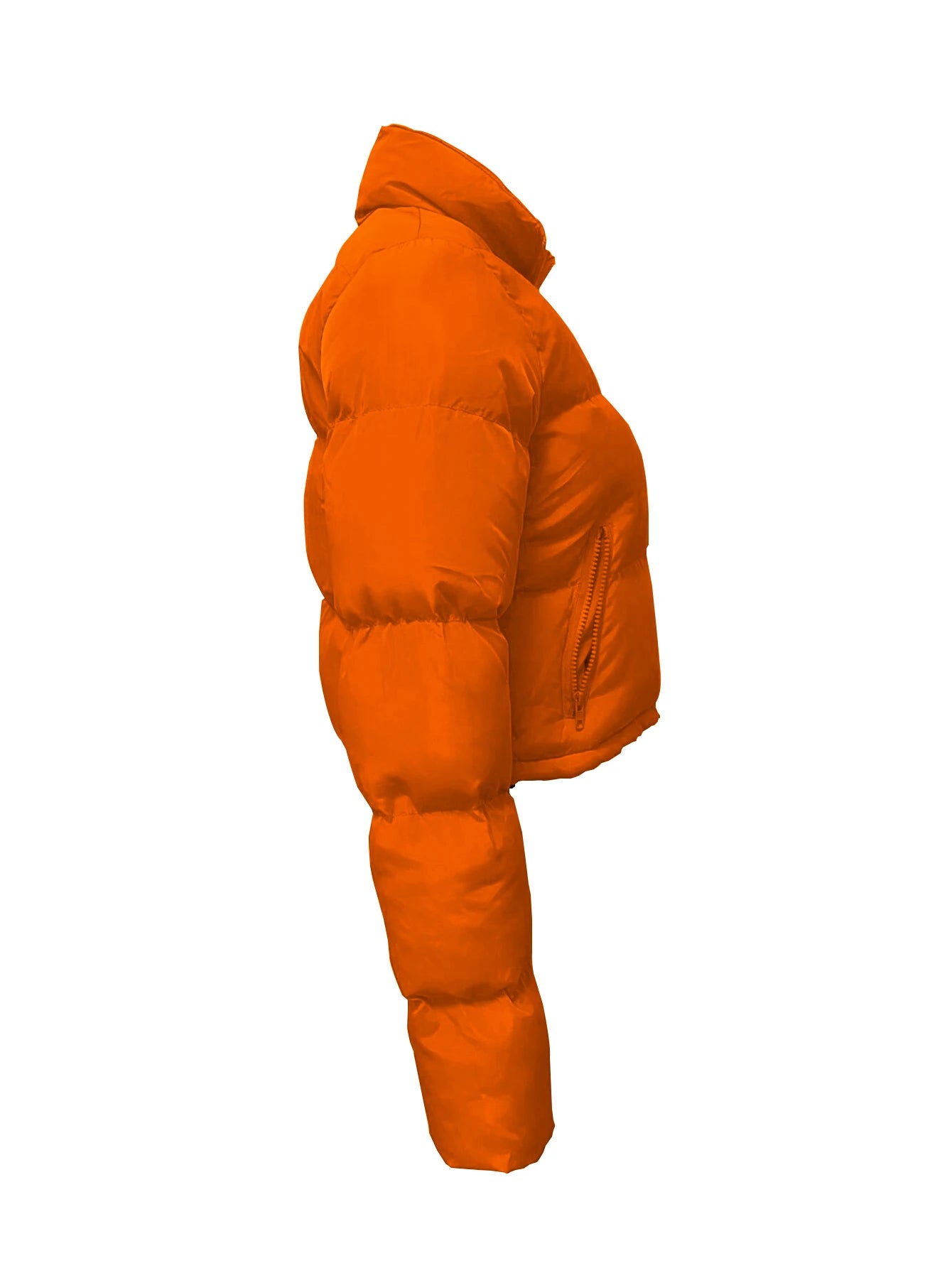 9030European and American women's fashion zipper pocket warm cotton jacket