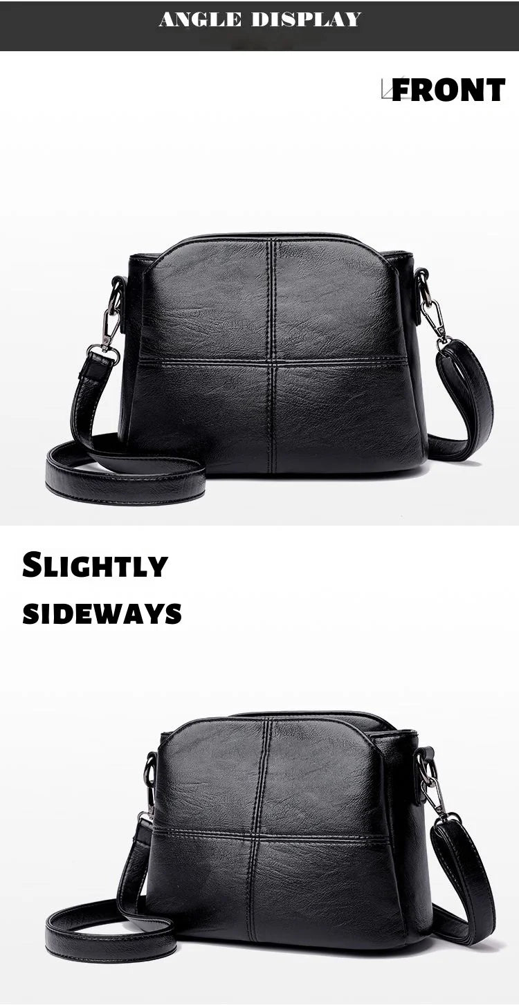 Pu crossbody bag with multi-pocket design, fashionable and versatile, suitable for daily outings as a shoulder bag