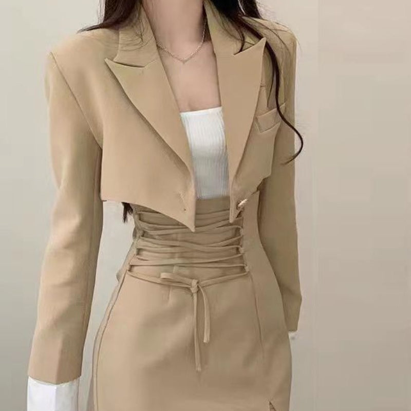 Summer Blazer Suit Skirt Women's Matching Sets Sexy Trend 2 Piece Outfits 2025 Set of Two Fashion Pieces for Women Office Skirts