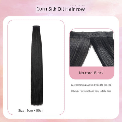 Han Dynasty Micro Oil Hair Pack Wig Set Additional Hair Volume Ancient Costume Style Winding Ring Vertical Ring Modeling Makeup Artist Special Straight Hair Piece