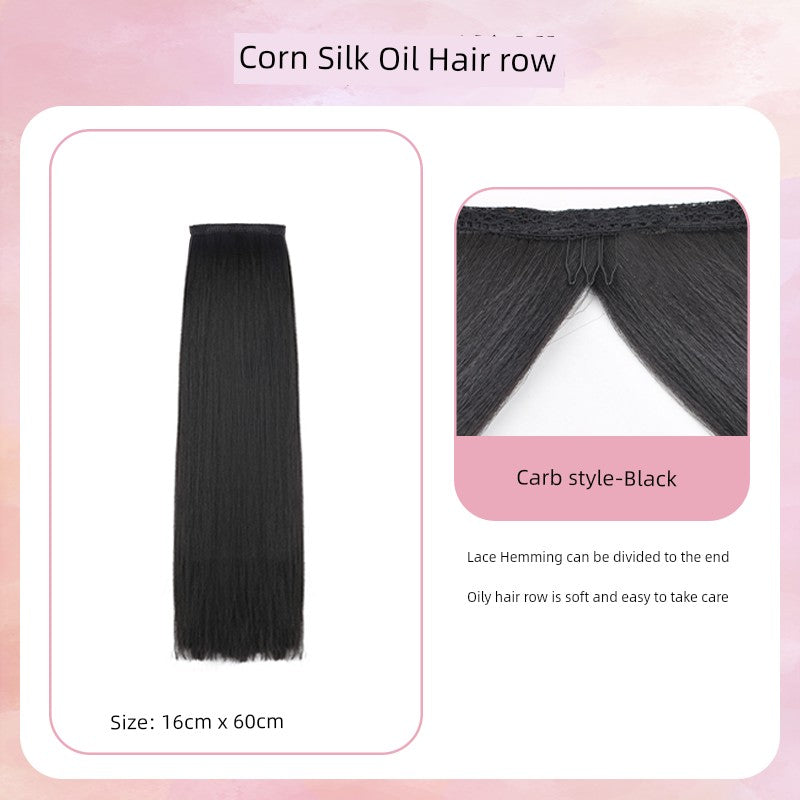 Han Dynasty Micro Oil Hair Pack Wig Set Additional Hair Volume Ancient Costume Style Winding Ring Vertical Ring Modeling Makeup Artist Special Straight Hair Piece