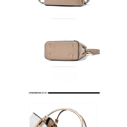 Fashionable handbag Korean color-blocking large capacity women's bag fashionable one-shoulder crossbody bag bucket bag