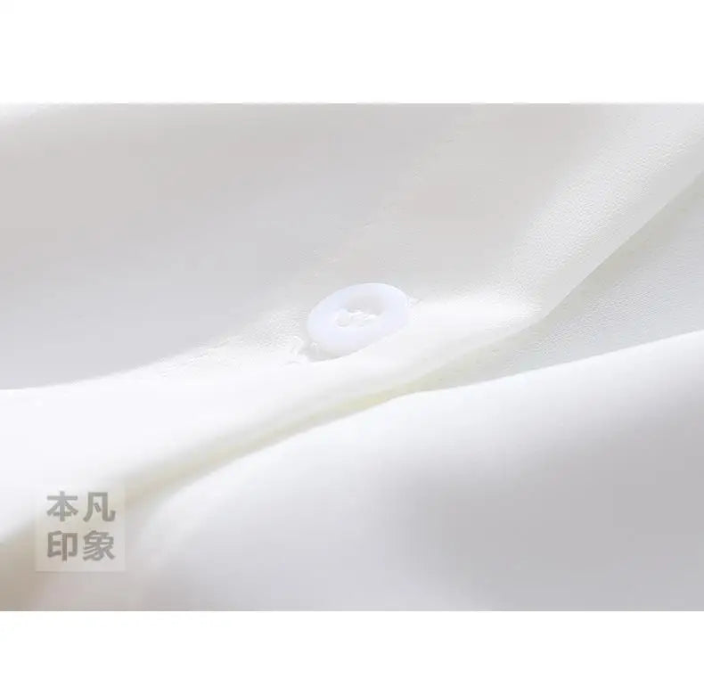 Blouses Tops Women White Black Long Lantern Sleeve Office Lady Temperament Autumn Winter Basic All-match Design Chic Female New