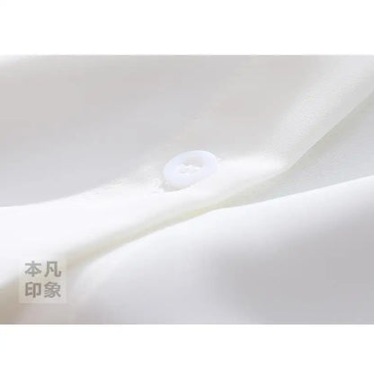 Blouses Tops Women White Black Long Lantern Sleeve Office Lady Temperament Autumn Winter Basic All-match Design Chic Female New