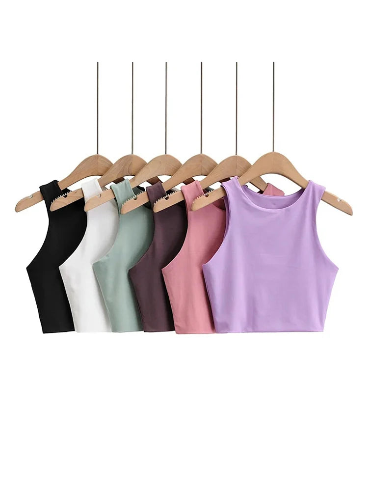 Slim  O-neck  Tanktop