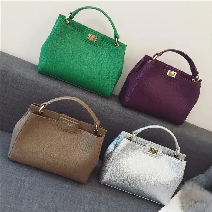 Women designer office tote bag large capacity bucket bag bussiness top handle bag handbag grey black green purple