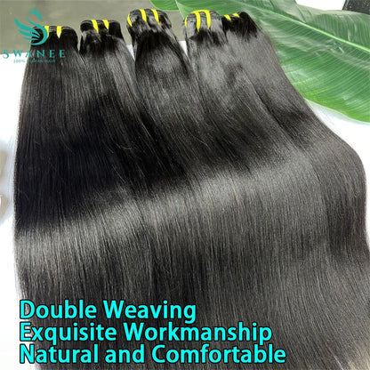 Light Yaki Straight 100% Raw Unprocessed Virgin Human Hair Extensions Wholesale for Black Human Hair Weave Bundle Salon Supply