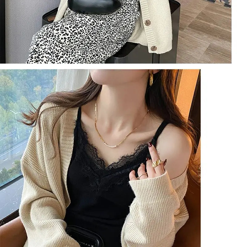 Lace Tank Top Women Cropped Cute Camis Sexy White Tank Tops Female Korean Sleeveless Black Vest Summer 2025 Coquette Y2k Clothes