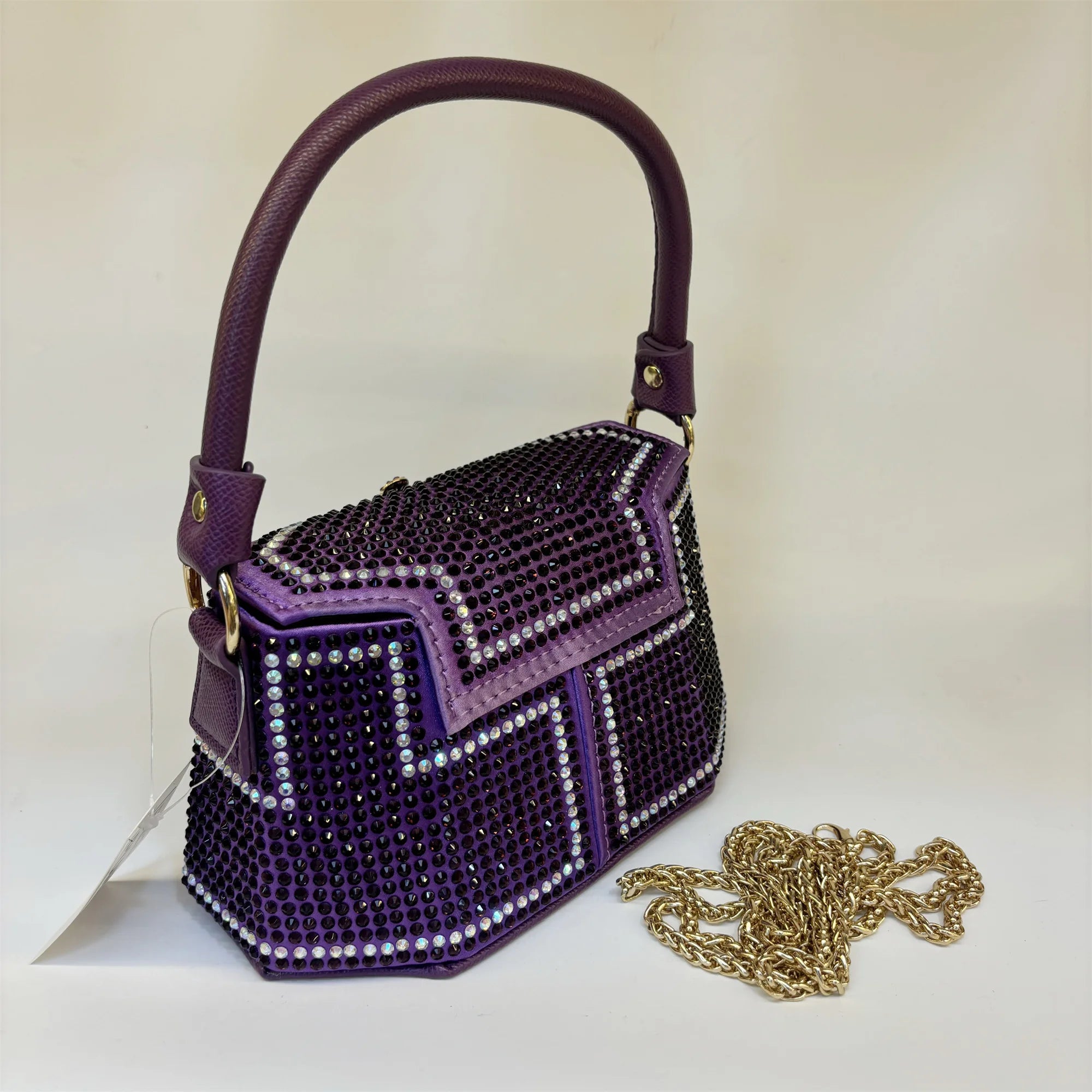 2025 Fashion Luxury Rhinestone Diamonds Shoulder Handbags For Women Thick Chain Crossbody Bag Ladies Handbag F5-823-5