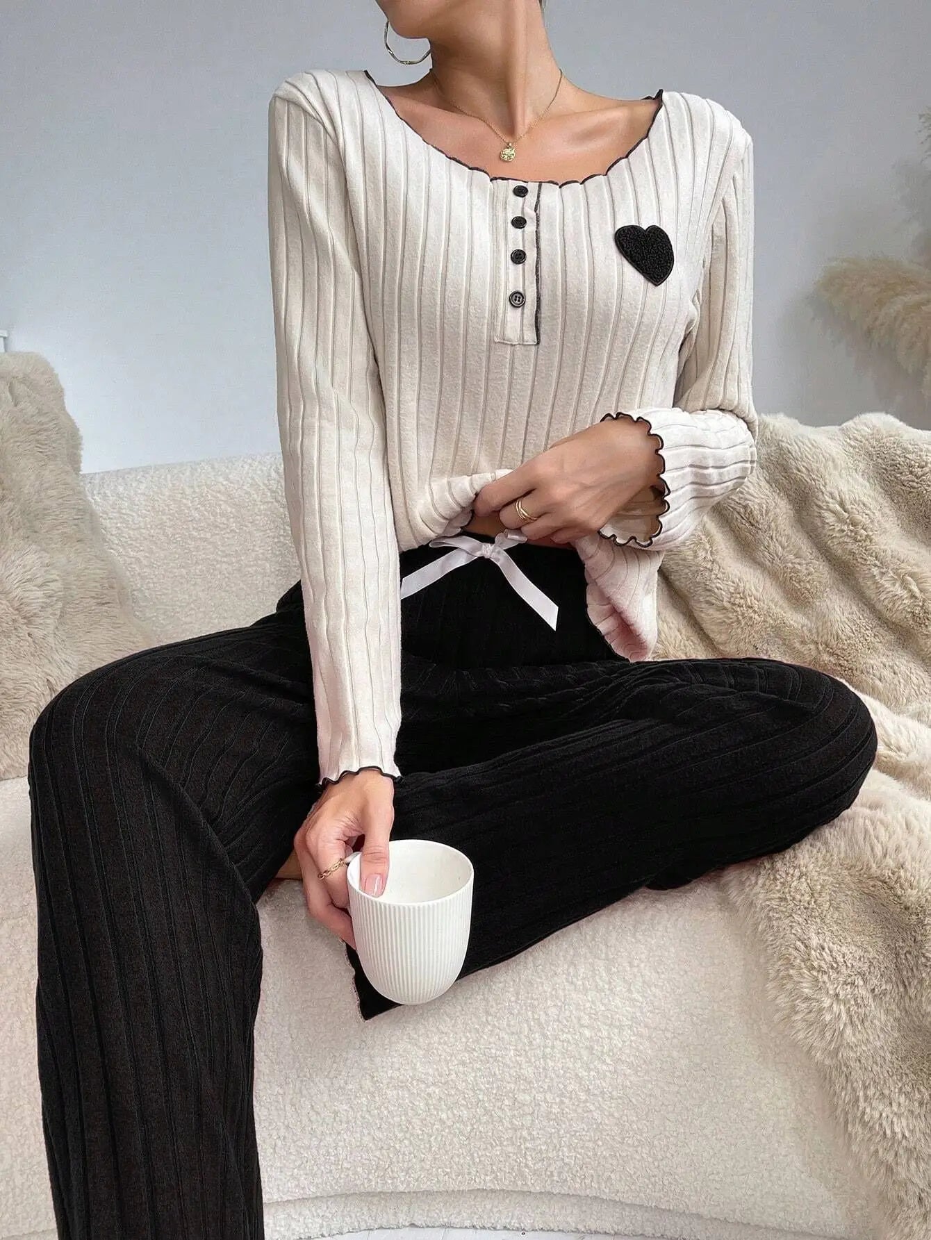 Hearts Lounge Pants Set