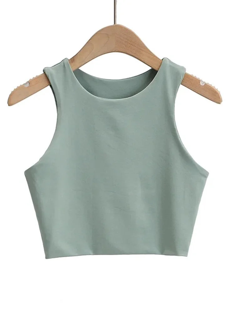 Slim  O-neck  Tanktop