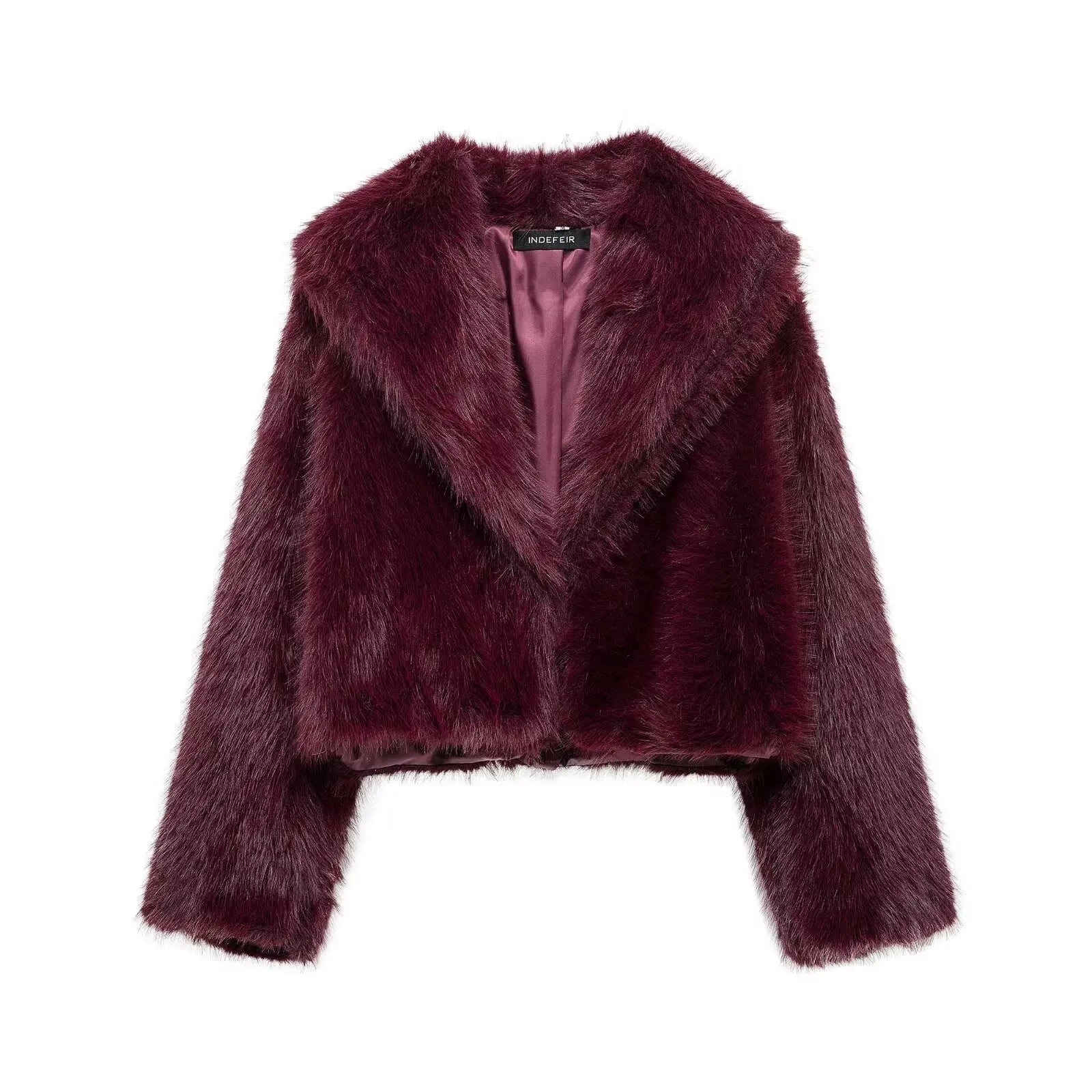 Street Faux Fur Women Coat Urban Full Sleeve Lapel Panelled Pocket Female Outwear 2025 Autumn Winter Elegant Lady Outwear