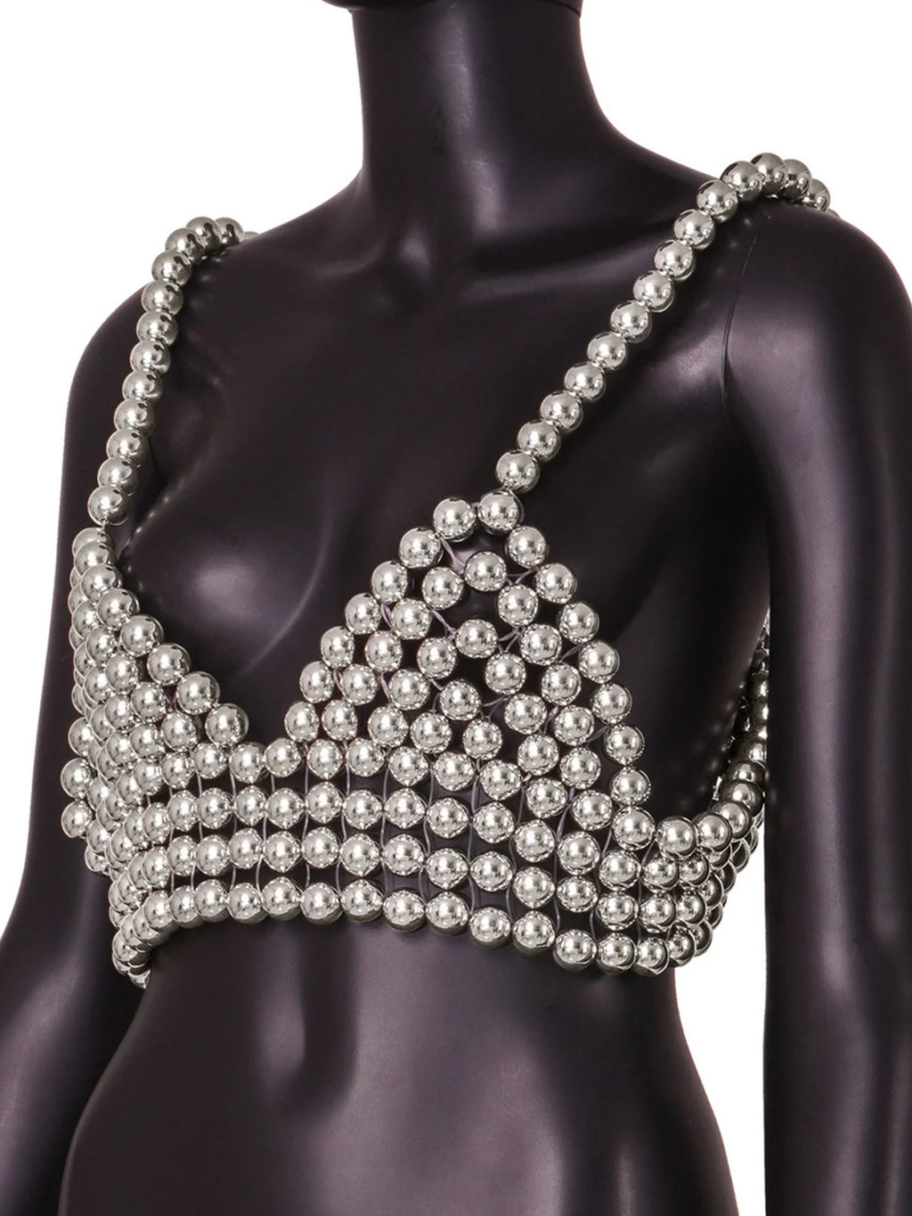 Sexy see through halter pearl corset crop top women 2025 summer festival outfit beach club party top cropped tanks womens tops