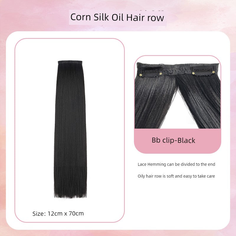 Han Dynasty Micro Oil Hair Pack Wig Set Additional Hair Volume Ancient Costume Style Winding Ring Vertical Ring Modeling Makeup Artist Special Straight Hair Piece