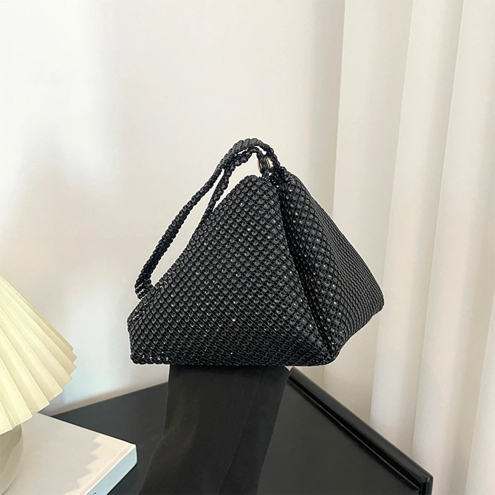 Glitter Evening Dinner Clutch Bag Women Lady Stylish Evening Bag Rhinestone  Large Capacity Underarm Bag Everyday Shoulder Bag